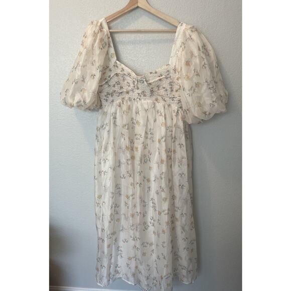 Worth Collective NWT Harlow Maxi Dress in Tiny Yellow Floral Bump Friendly XL - Picture 6 of 15